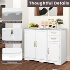 40" Sideboard Buffet Cabinet Modern Kitchen Storage