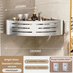1-2PCS Bathroom Corner Shelf with Plastic Hook Towel Barr