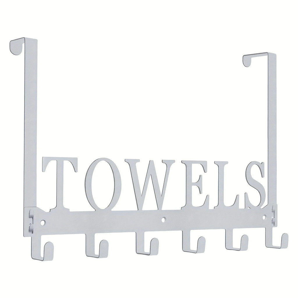 Over The Door Hooks, Towel Rack with 6 Hooks