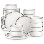 MALACASA 18/36-Piece Ceramic Plate Porcelain Dinnerware Set
