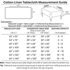 White 60x120 Inch Cotton Linen