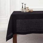 Pure Linen 60 x 90 Tablecloth in Black
