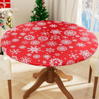 Waterproof PVC Flannel Table Cover Elastic Fitted Tablecloth