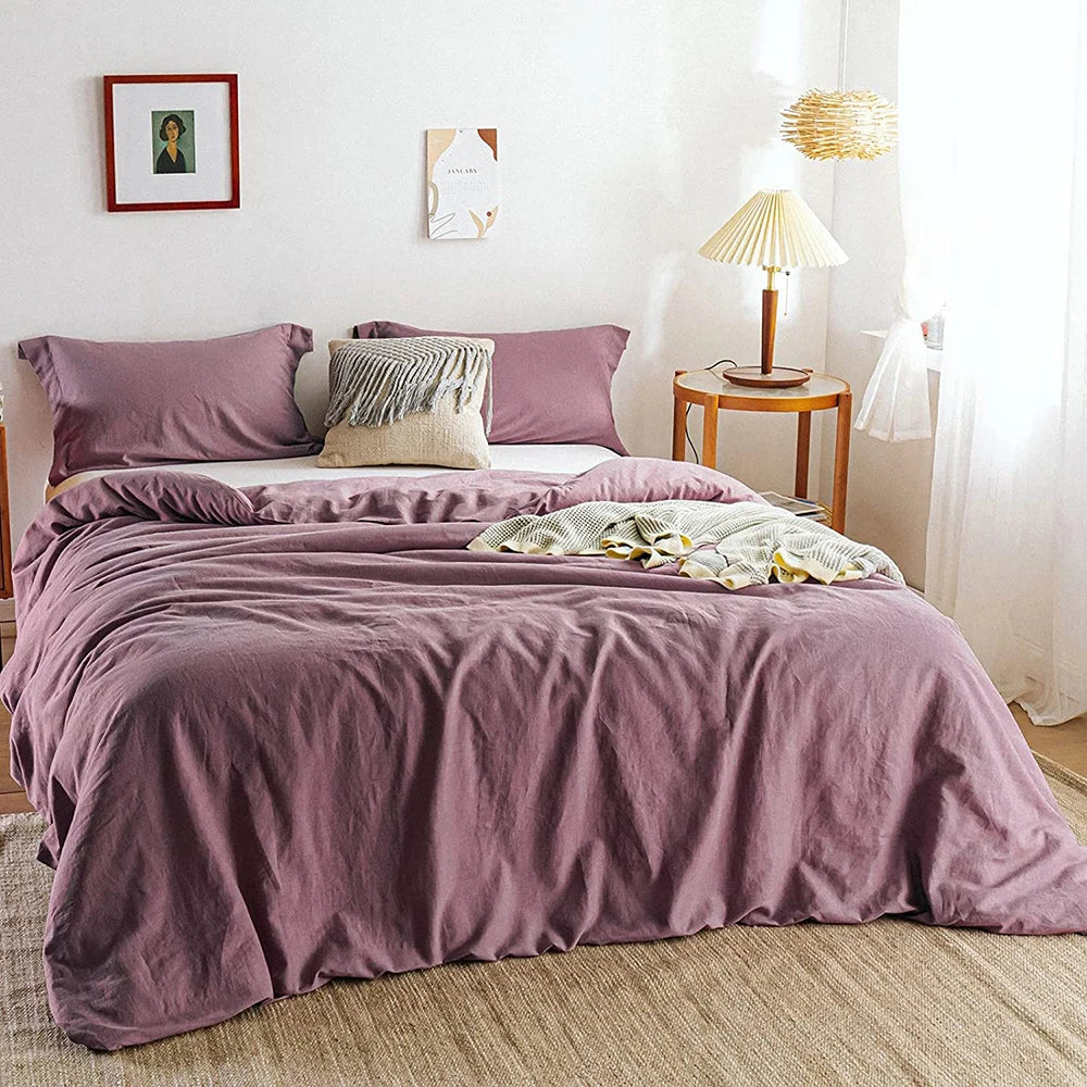 3Pcs100% Linen Bedding Set