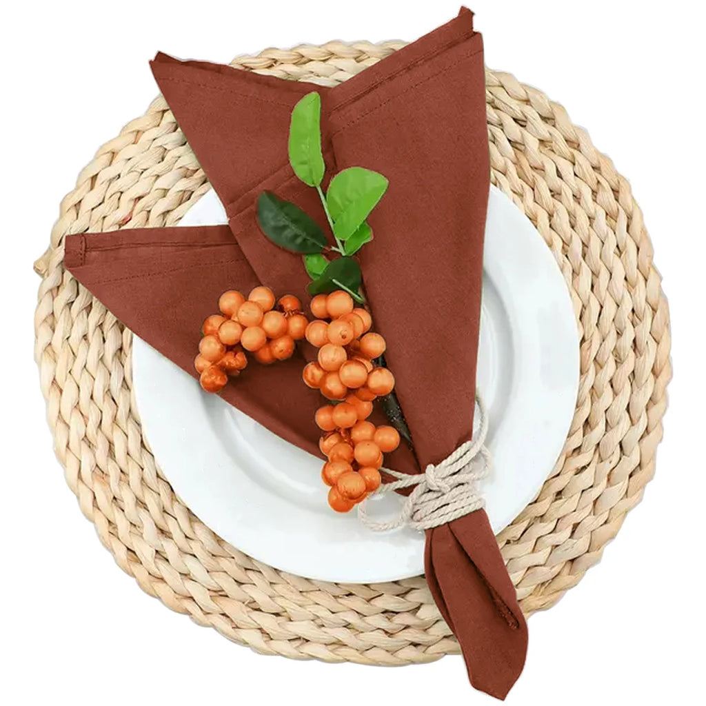 6/12PCS 40x40cm Cotton Linen Cloth Napkins Thickened Durable