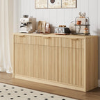 55 Inch Fluted Buffet Sideboard Cabinet