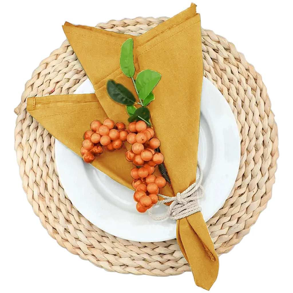 6/12PCS 40x40cm Cotton Linen Cloth Napkins Thickened Durable