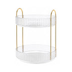 2 Tier 3 Tier Rotating Makeup Organizer 360 Degree Cosmetic Storage Rack