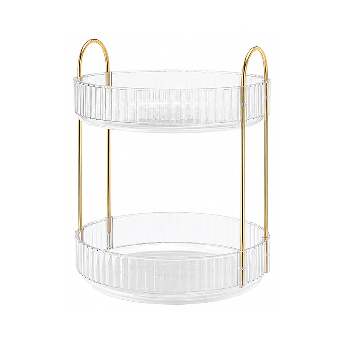 2 Tier 3 Tier Rotating Makeup Organizer 360 Degree Cosmetic Storage Rack