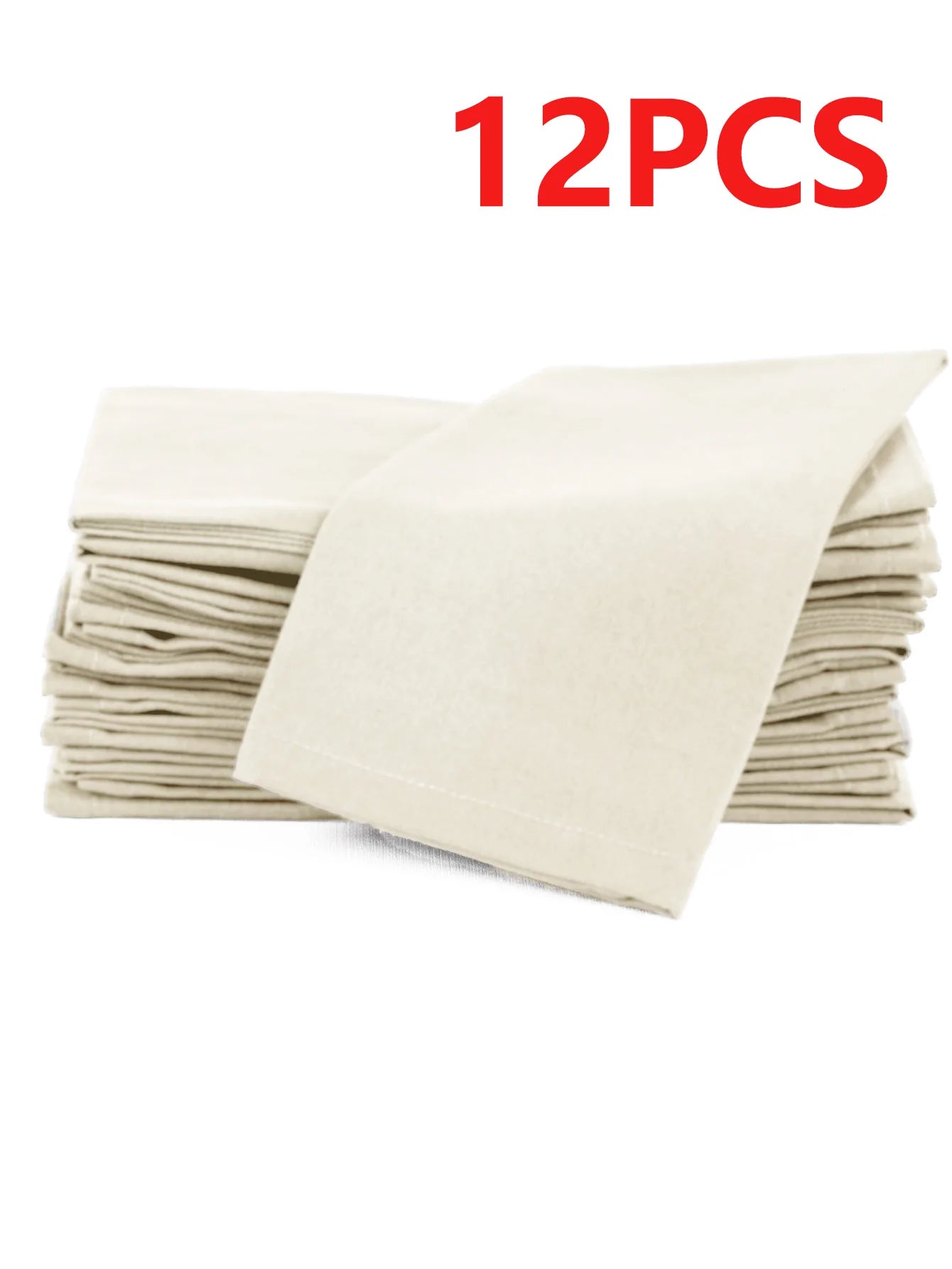 6/12PCS 40x40cm Cotton Linen Cloth Napkins Thickened Durable