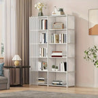 Multi Tier Bookshelf Storage Rack Black Bookcase