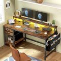 48"&55“ Small Gaming Desk with Remote Control RGB Light