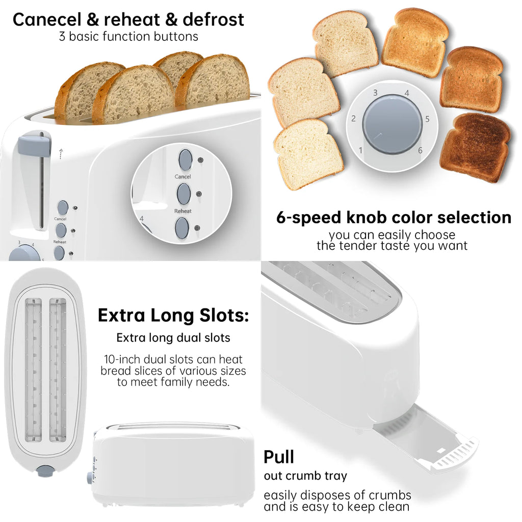 4 Slice Extra Long Slot Toaster
