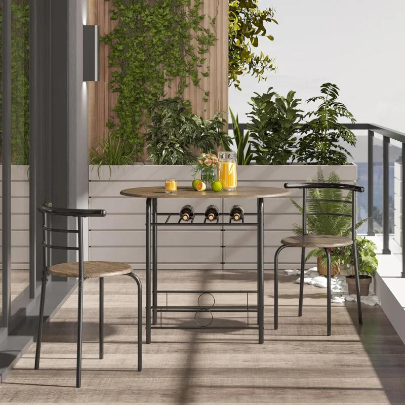 Kitchen Table & Chair Sets 2, Compact Bistro Table Set