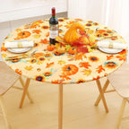 Waterproof PVC Flannel Table Cover Elastic Fitted Tablecloth