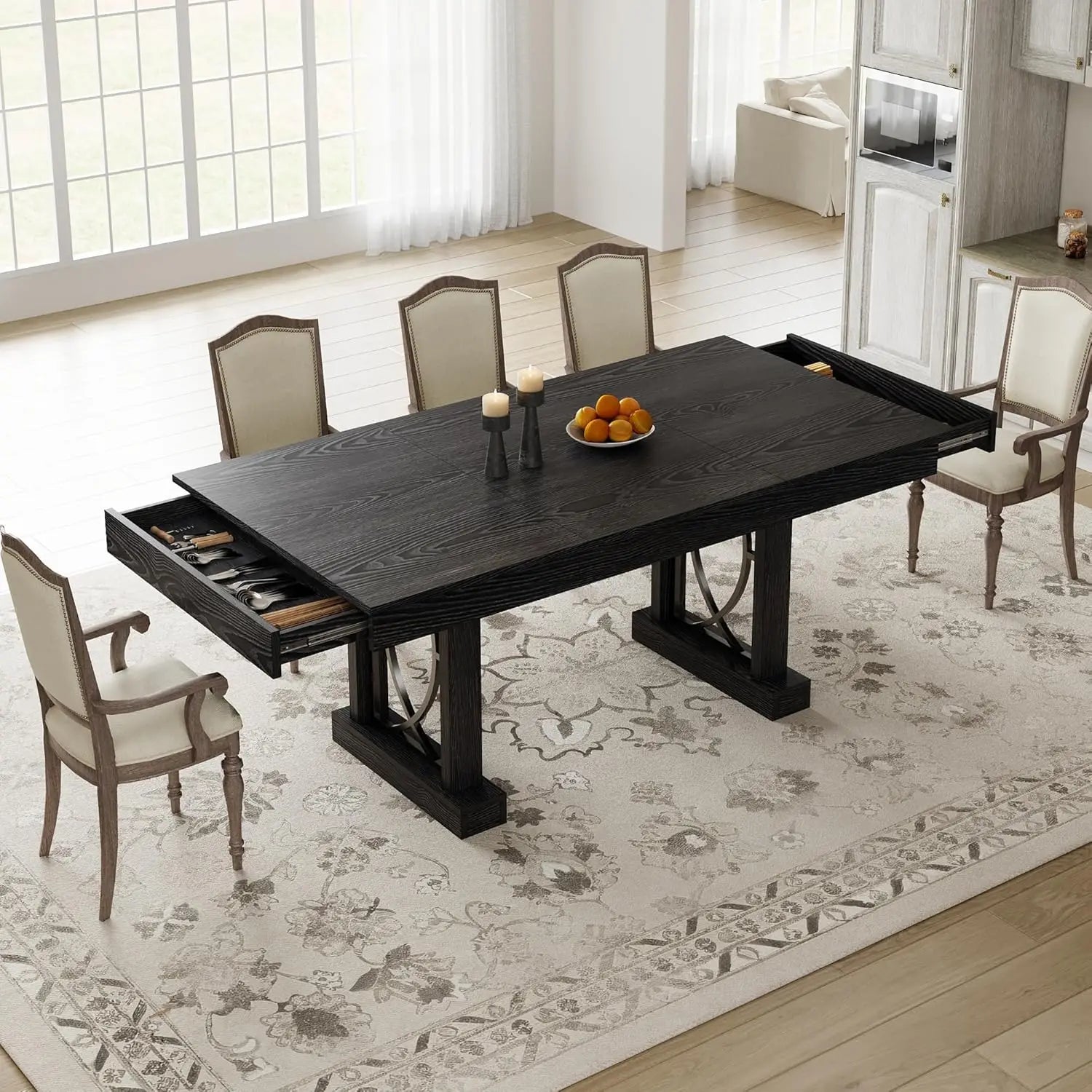 71 Inch Dining Table For 6-8
