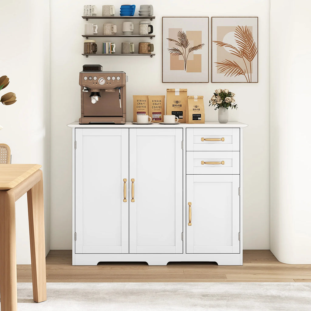 40" Sideboard Buffet Cabinet Modern Kitchen Storage