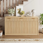 55 Inch Fluted Buffet Sideboard Cabinet