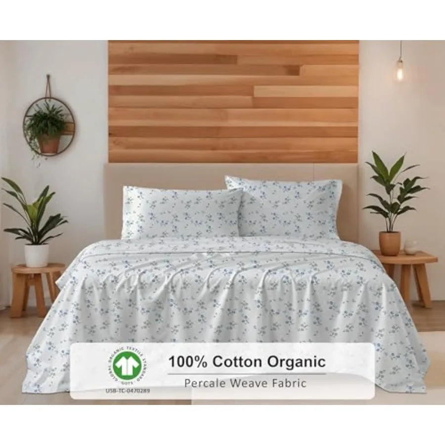 100% Cotton Organic Percale Sheets