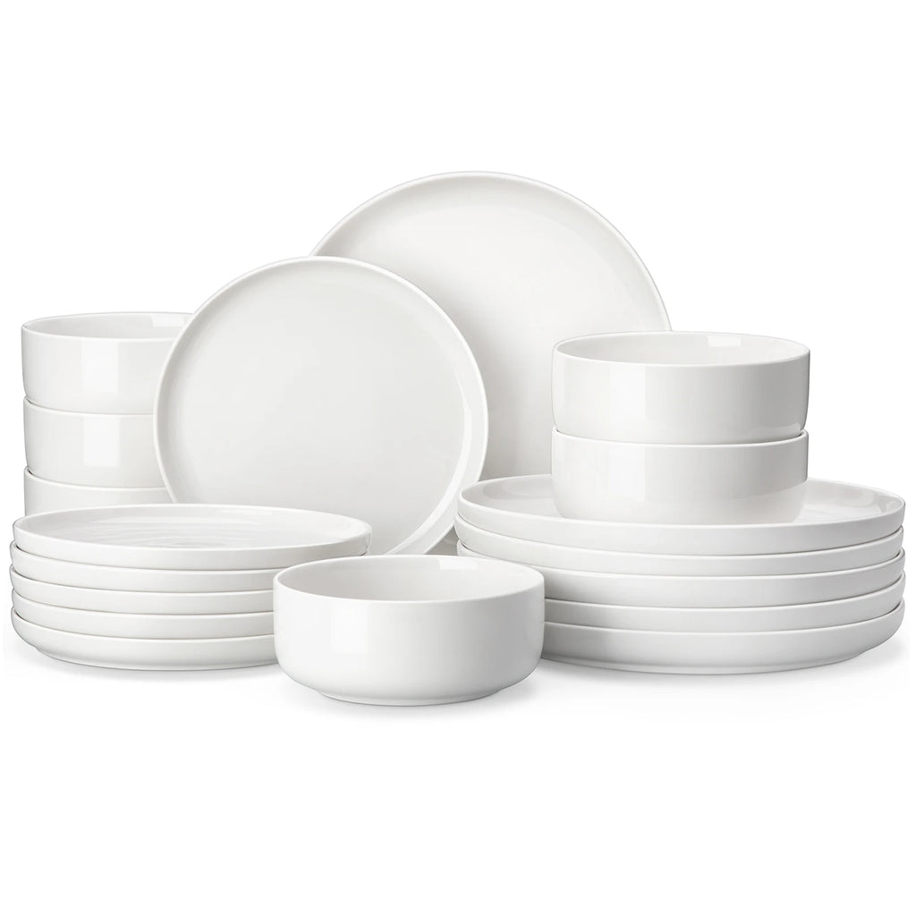 MALACASA 18/36-Piece Ceramic Plate Porcelain Dinnerware Set