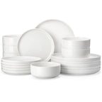 MALACASA 18/36-Piece Ceramic Plate Porcelain Dinnerware Set