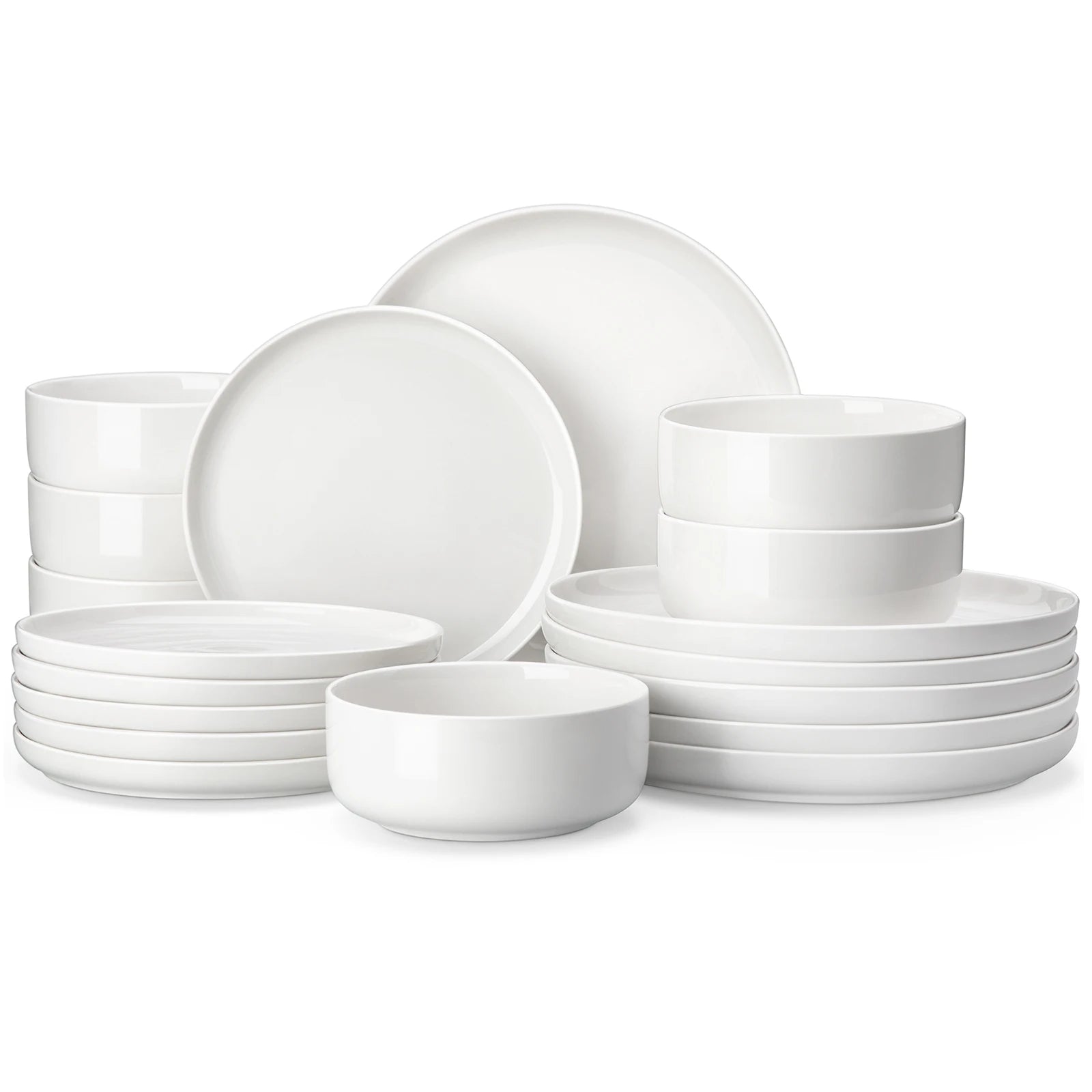 MALACASA 18/36-Piece Ceramic Plate Porcelain Dinnerware Set
