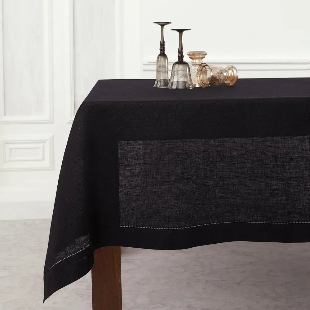 Pure Linen 60 x 90 Tablecloth in Black