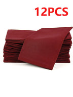 6/12PCS 40x40cm Cotton Linen Cloth Napkins Thickened Durable