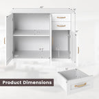 40" Sideboard Buffet Cabinet Modern Kitchen Storage