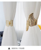 Angel's Wing Curtain Strap Modern Simple Curtain Clip Without Punching And Installation Of Metal Decorative Curtain Buckle Curtain Tiebacks Clips For Window Drapes Holdbacks Decorative Sheer Curtain Tiebacks For Girl' Room