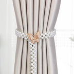 Curtain Tieback High Quality Elastic Holder Hook Buckle Clip Pretty and Fashion Polyester Decorative Home Accessories Modern Style Convenient Drape Tie Backs,Handmade Curtains Holdbacks Holder for Home Kitchen Office