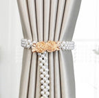 Curtain Tieback High Quality Elastic Holder Hook Buckle Clip Pretty and Fashion Polyester Decorative Home Accessories Modern Style Convenient Drape Tie Backs,Handmade Curtains Holdbacks Holder for Home Kitchen Office