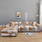 Elastic Sofa Covers for Living Room Stretch Slipcovers Sectional Couch Cover L Shape Corner Armchair Cover 1/2/3/4 Seater Slipcovers Elastic Stylish Printed Sectional Sofa Furniture Protector For Living Room