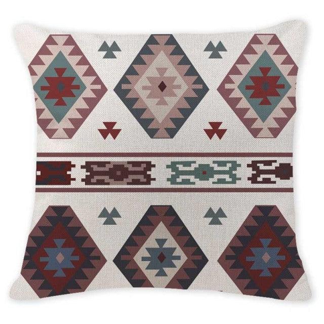 Geometric Throw Pillow Cover Cotton/Linen Brown Cushion Covers Decorative Comfortable Pillow Case For Home Decor Modern Square Cotton Linen Cushion Covers for Sofa Couch and Outdoor Décor 45x45cm