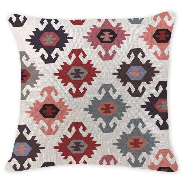 Geometric Throw Pillow Cover Cotton/Linen Brown Cushion Covers Decorative Comfortable Pillow Case For Home Decor Modern Square Cotton Linen Cushion Covers for Sofa Couch and Outdoor Décor 45x45cm