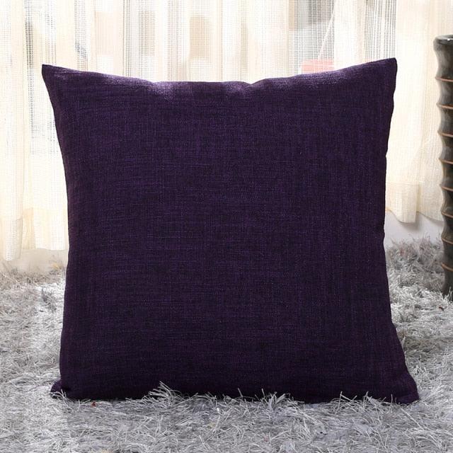 Linen Throw Pillow Cover Home Decorative Pillowcase Pillow Cover Burlap Square Cushion Cover Pillow Sham For Couch Living Room Light Linen Sofa Cafe Modern Solid Color Cushion Cover Square Pillow Case