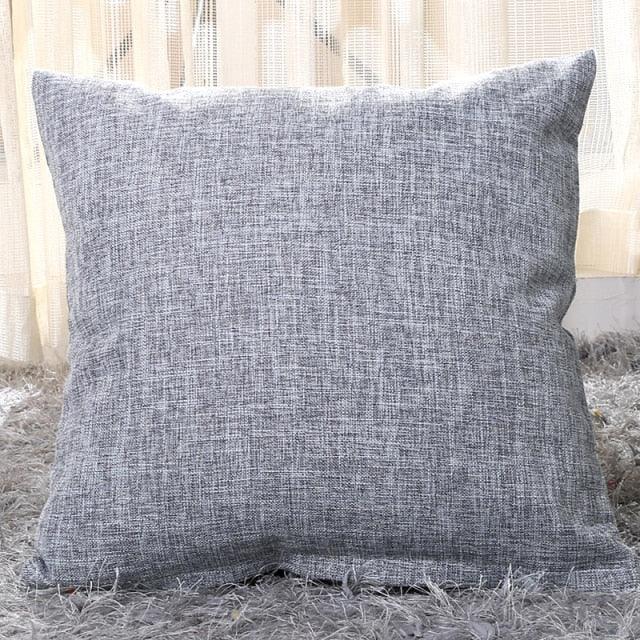 Linen Throw Pillow Cover Home Decorative Pillowcase Pillow Cover Burlap Square Cushion Cover Pillow Sham For Couch Living Room Light Linen Sofa Cafe Modern Solid Color Cushion Cover Square Pillow Case