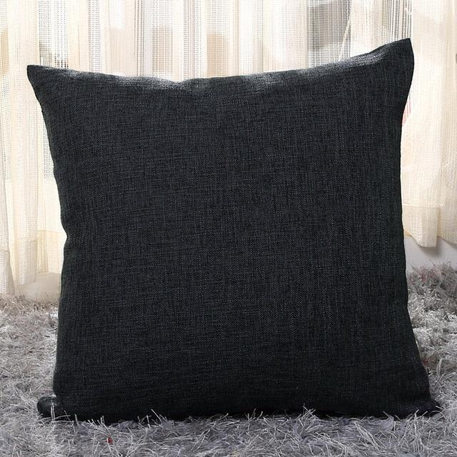 Linen Throw Pillow Cover Home Decorative Pillowcase Pillow Cover Burlap Square Cushion Cover Pillow Sham For Couch Living Room Light Linen Sofa Cafe Modern Solid Color Cushion Cover Square Pillow Case
