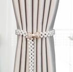 Curtain Tieback High Quality Elastic Holder Hook Buckle Clip Pretty and Fashion Polyester Decorative Home Accessories Modern Style Convenient Drape Tie Backs,Handmade Curtains Holdbacks Holder for Home Kitchen Office